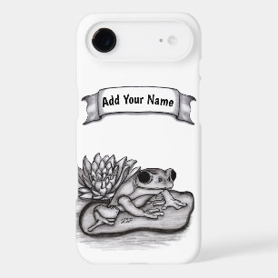 Froggy with Lotus Flower , Add Your Name