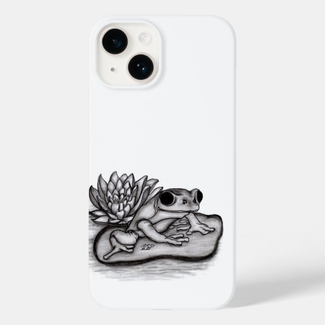 Froggy with Lotus Flower Case-Mate iPhone Case (Back)