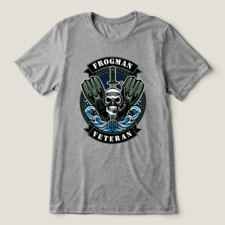 Frogman Veteran Combat Diver Emblem Tri-Blend Shirt