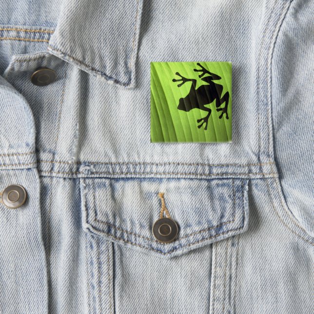 Frogs 15 Cm Square Badge (In Situ)