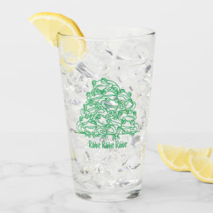 Frogs Abstract Green Line Art Personalised Glass