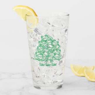 Frogs Abstract Green Line Art Personalised Glass