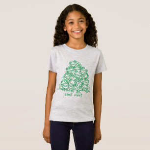 Frogs Abstract Green Line Art Personalized  T-Shirt