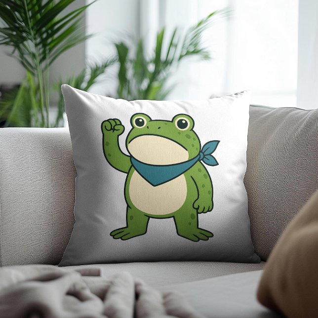 Frogs Against Fascism Portland Frog Protest Cushion (Creator Uploaded)