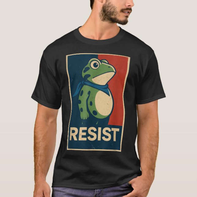 Frogs Against Fascism - Portland Frog Protest, fas T-Shirt (Front)