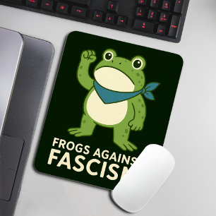 Frogs Against Fascism Portland Frog Protest Mouse Mat