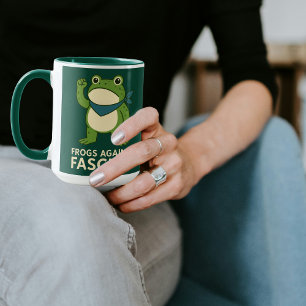 Frogs Against Fascism Portland Frog Protest Mug