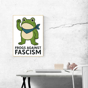 Frogs Against Fascism Portland Frog Protest Poster