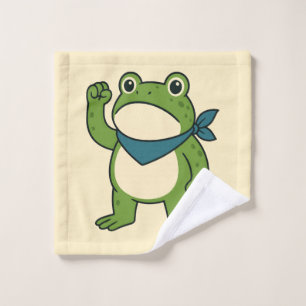 Frogs Against Fascism Portland Frog Protest Wash Cloth