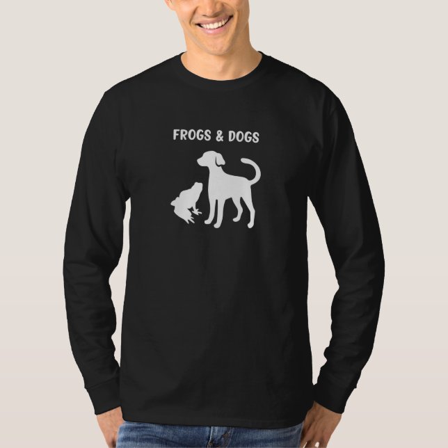 Frogs An Dogs Design For Frog Toad Fans T-Shirt (Front)