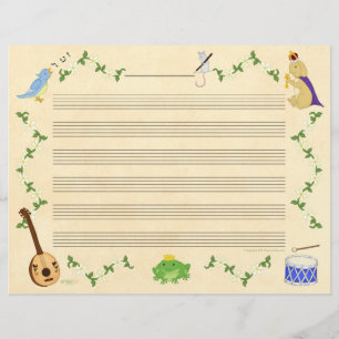 Frogs and Bunnies Music Manuscript Paper