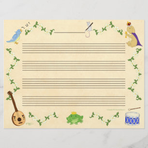 Frogs and Bunnies Music Manuscript Paper