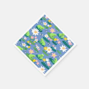 Frogs and Lily Pads Cute BABY SHOWER Birthday Kids Napkin
