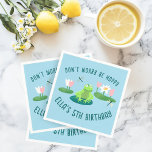 Frogs and Lily Pads Cute Birthday Kids CUSTOM Napkin<br><div class="desc">Whimsical cute napkins for a fun birthday party! Check my shop for matching paper plates, cups, party decor and invitations! CLICK "personalize" to add you own text. THANK YOU FOR SUPPORTING INDEPENDENT ARTISTS! All artwork and designs are created by me. I love to draw and paint! Thanks for shopping with...</div>