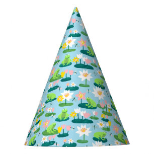 Frogs and Lily Pads Cute Kids Birthday  Party Hat
