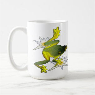 Frogs And Lotus Flowers, Coffee Mug