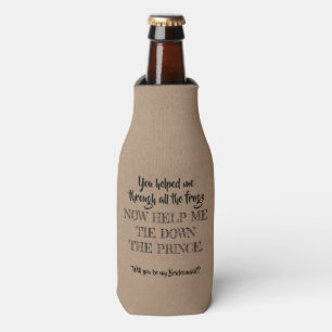 Frogs and Prince - Funny Bridesmaid Proposal Bottle Cooler