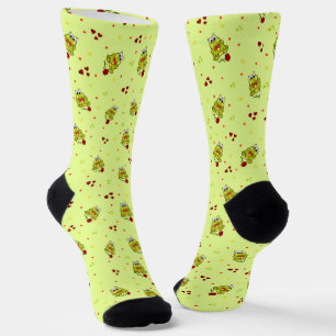 Frogs and roses socks