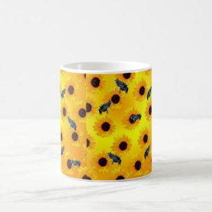 Frogs And Sunflowers, Coffee Mug