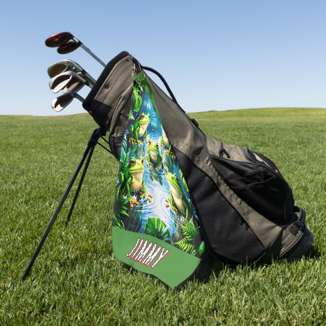 Frogs Animal Golf Towel (Green)