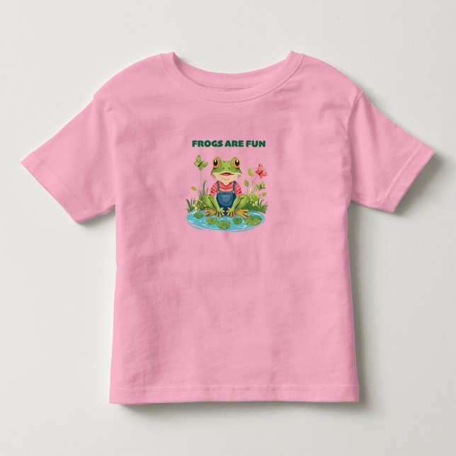 frogs are fun toddler T-Shirt (Front)