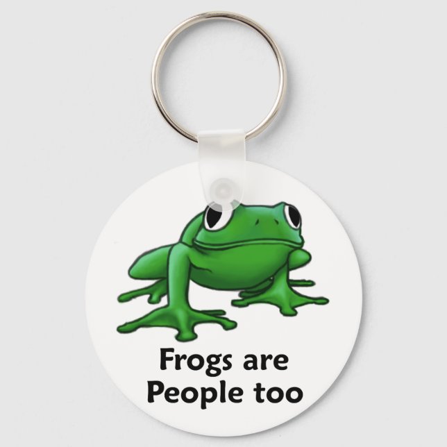 Frogs are people too key ring (Front)