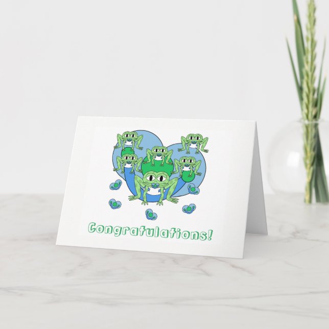 Frogs Baby Greeting Card (Front)