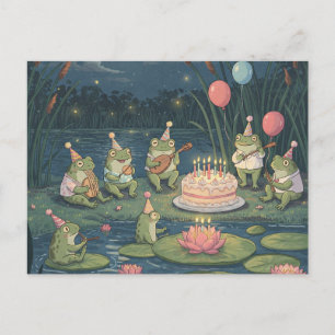 Frogs Birthday Postcard