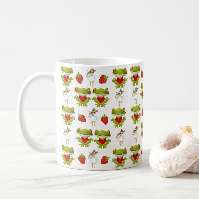 Frogs Chicken Strawberry Mug (With Donut)