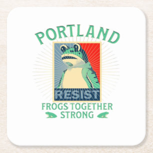 Frogs Classic Square Paper Coaster