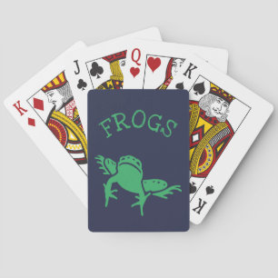 Frogs (customise or personalise) playing cards