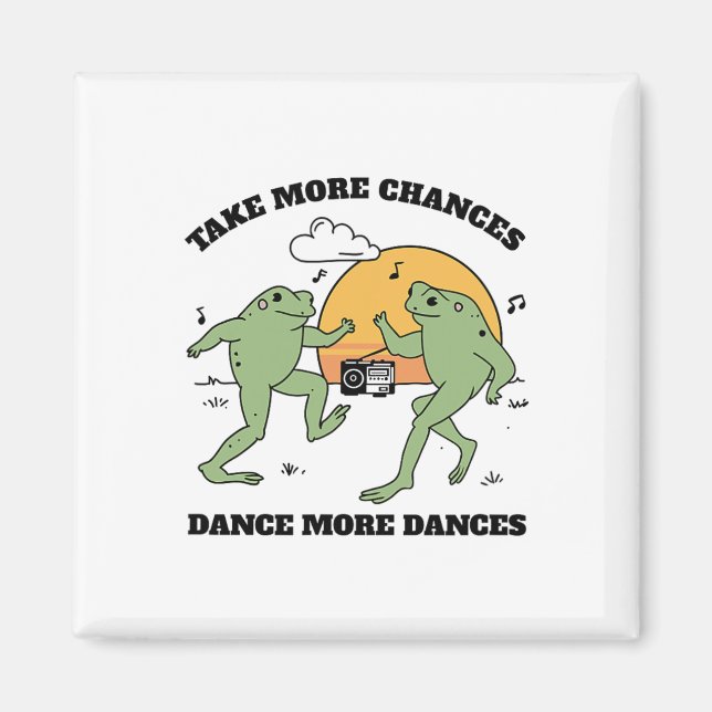 Frogs Dancing Together  Magnet (Front)