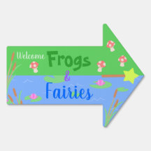 Frogs & Fairies Fantasy Party Yard Sign