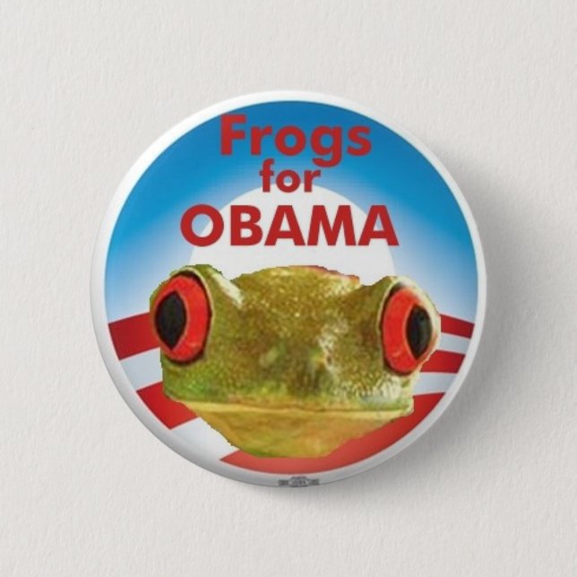 Frogs for Obama 6 Cm Round Badge (Front)