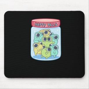 Frogs Happy Pills Sticker Mouse Mat