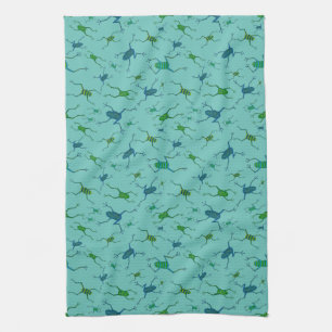Frogs Having Fun Tea Towel