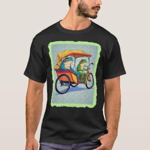 Frogs In A Rickshaw Graphic T-Shirt