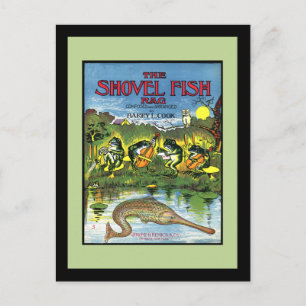 Frogs in Band Postcard