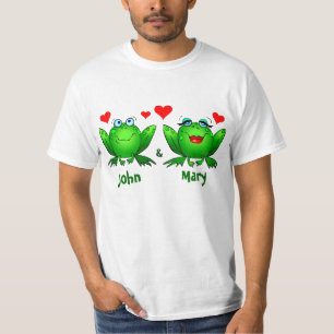 Frogs in Love Lovers Names T-Shirt