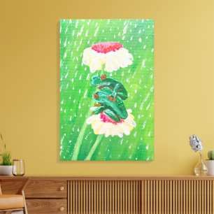 Frogs in the Rain Canvas Print