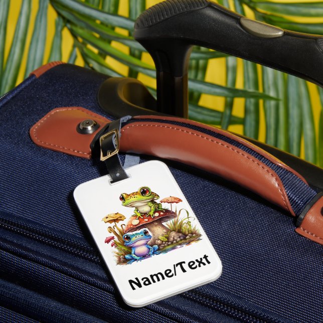 Frogs Luggage Tag (Front Insitu 1)