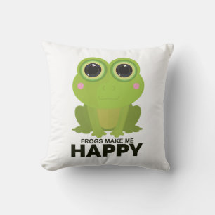 Frogs Make Me Happy Cushion