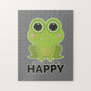 Frogs Make Me Happy Jigsaw Puzzle