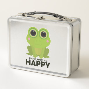 Frogs Make Me Happy   Metal Lunch Box
