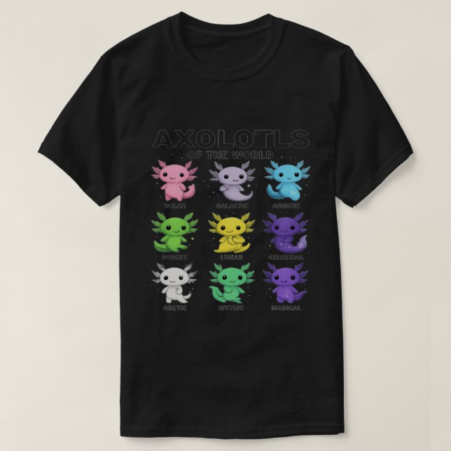 Frogs of the World – Cute Colourful Frog Species C T-Shirt (Design Front)