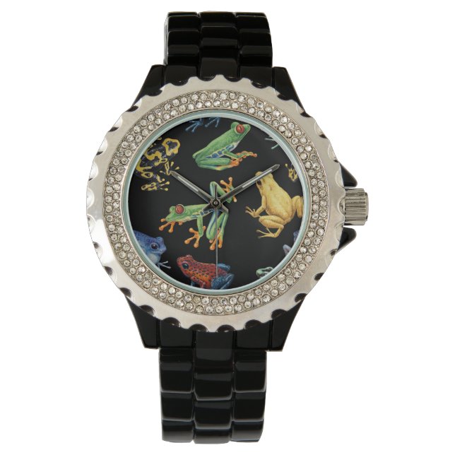 Frogs on black watch (Front)