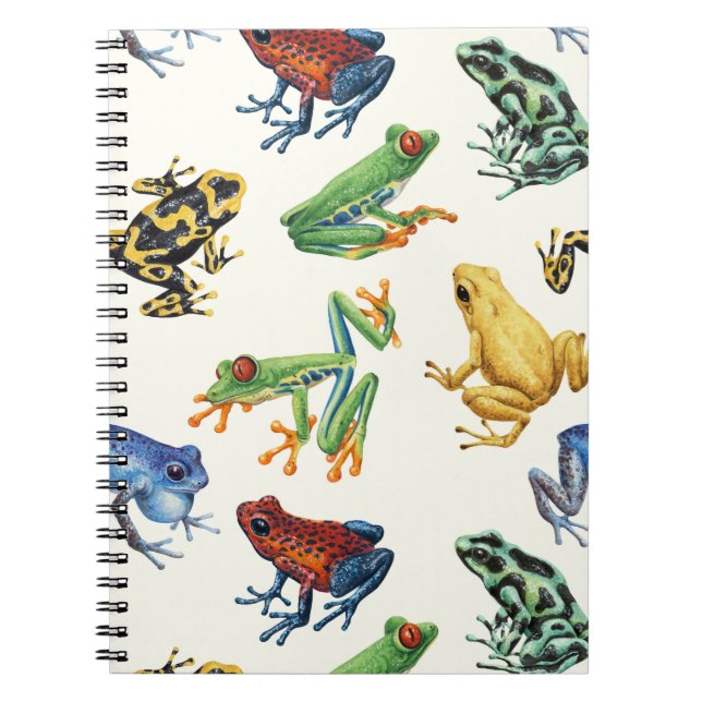 Frogs on natural white notebook (Front)