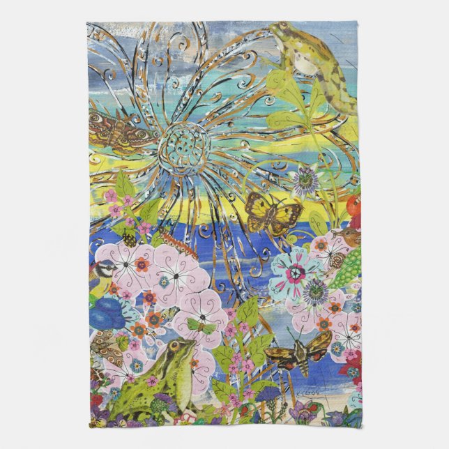 Frogs Paradise Kitchen Towel (Vertical)