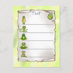 frogs postcard