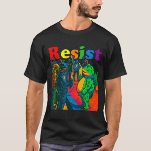 Frogs Resist Portland Frog Protest Vintage Activis T-Shirt
